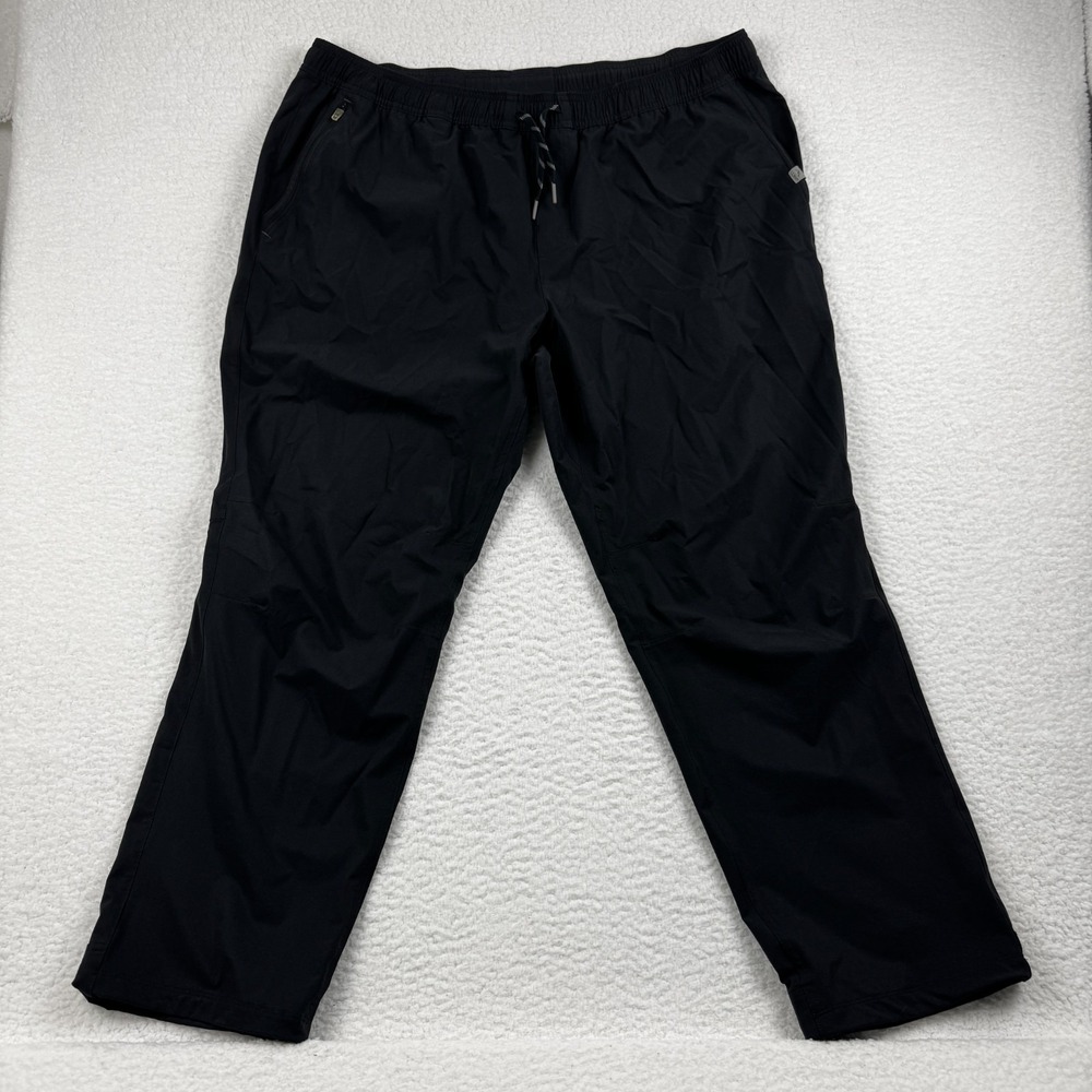 L.L.Bean Pants Men 2XL Black Straight Leg Bean Flex‎ Canvas Performance
